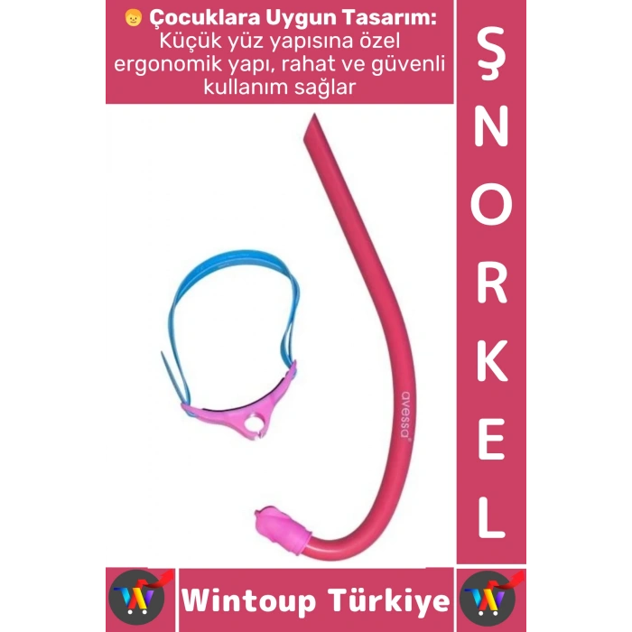 #Şnorkel Konfor Geniş Görüş Deniz Havuz Dalış Yüzme Eğitim Ayarlanabilir Çocuk Önden Dalış Şnorkeli