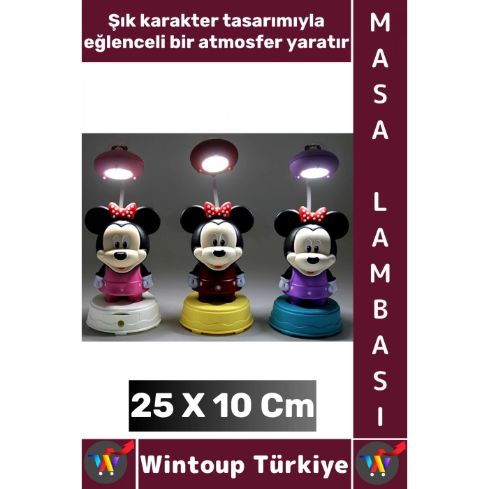 #Hediye Hediyelik Dekoratif Bebek Çocuk Odası Işık Eğlenceli Karakter Figürü Masa Lambası 25 X 10 Cm
