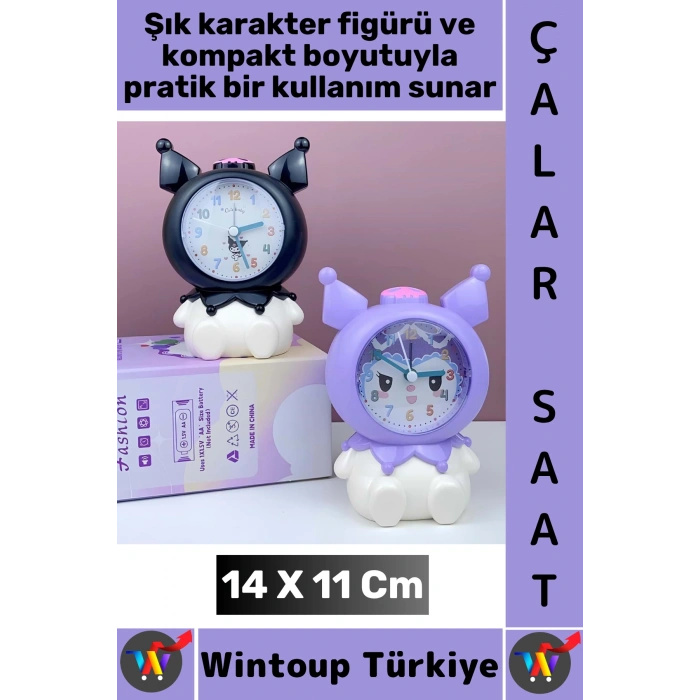 #Hediye Hediye Dekoratif Genç Çocuk Odası Masa Üstü Alarm Şık Karakter Figür Çalar Saat 14 X 11 Cm