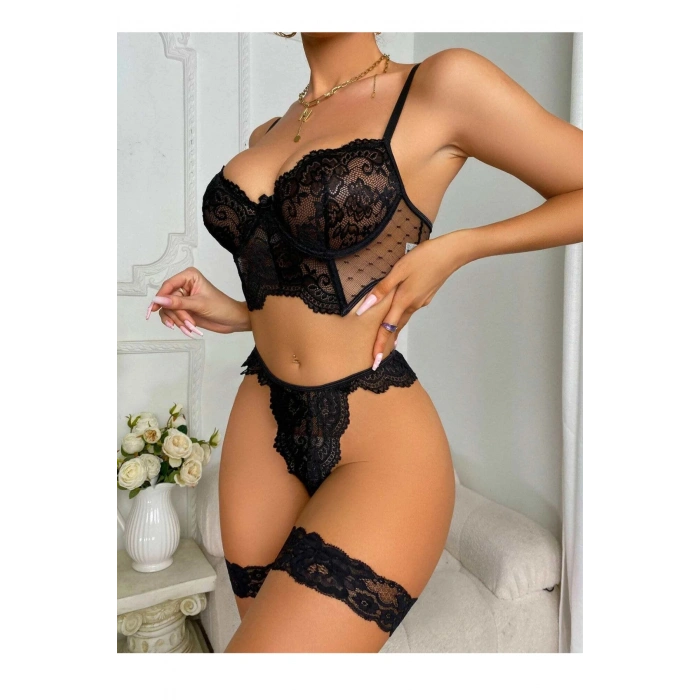 #Fantezi Seksi Model Sevgililer Günü Yılbaşı Yıldönümü Şık Gece Kadın Dantelli Fantezi İç Çamaşırı