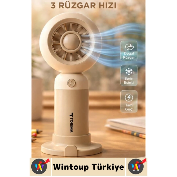 #Vantilatör Sessiz Yoğun Üflemeli 3 Kademeli Stantlı Ayarlanabilir Şarjlı Mini El Fanı Vantilatör