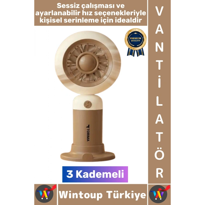 #Vantilatör Sessiz Yoğun Üflemeli 3 Kademeli Stantlı Ayarlanabilir Şarjlı Mini El Fanı Vantilatör