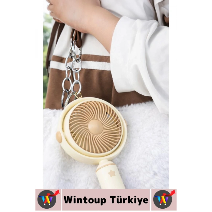 #Vantilatör Sessiz Yoğun Üflemeli 3 Kademeli Döner Başlıklı Şarjlı Mini Masa El Fanı Vantilatör