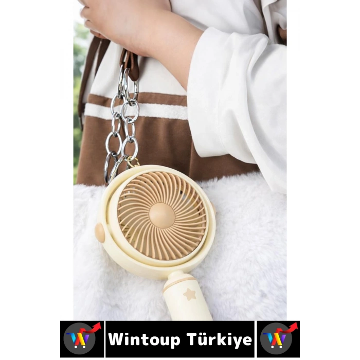 #Vantilatör Sessiz Yoğun Üflemeli 3 Kademeli Döner Başlıklı Şarjlı Mini Masa El Fanı Vantilatör