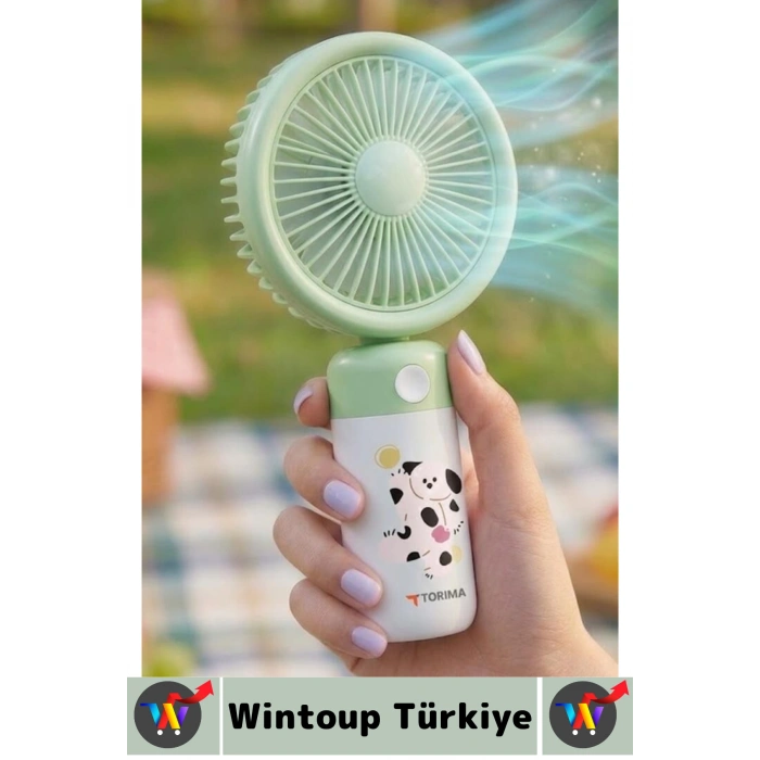 #Vantilatör Kompakt Sessiz Yoğun Üfleme Stantlı 3 Kademeli Şarjlı Mini El Masa Üstü Fanı Vantilatör