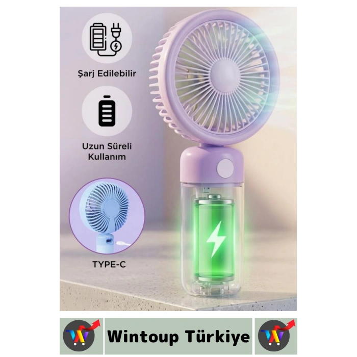 #Vantilatör Kompakt Sessiz Yoğun Üfleme Stantlı 3 Kademeli Şarjlı Mini El Masa Üstü Fanı Vantilatör