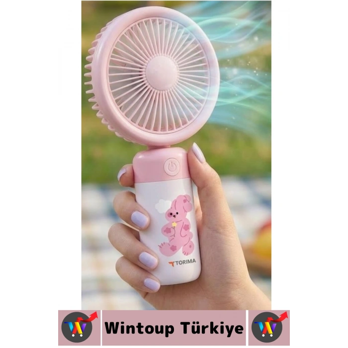 #Vantilatör Kompakt Sessiz Yoğun Üfleme Stantlı 3 Kademeli Şarjlı Mini El Masa Üstü Fanı Vantilatör
