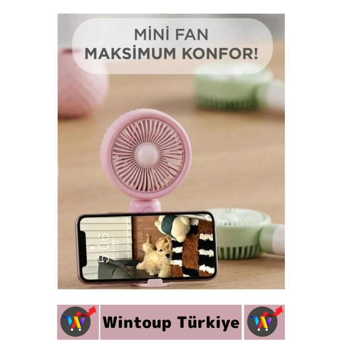 #Vantilatör Kompakt Sessiz Yoğun Üfleme Stantlı 3 Kademeli Şarjlı Mini El Masa Üstü Fanı Vantilatör