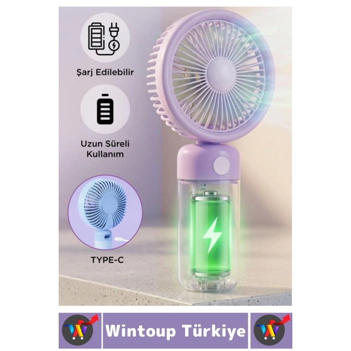 #Vantilatör Kompakt Sessiz Yoğun Üfleme Stantlı 3 Kademeli Şarjlı Mini El Masa Üstü Fanı Vantilatör