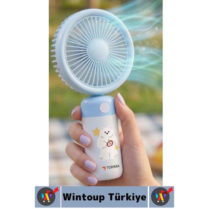 #Vantilatör Kompakt Sessiz Yoğun Üfleme Stantlı 3 Kademeli Şarjlı Mini El Masa Üstü Fanı Vantilatör