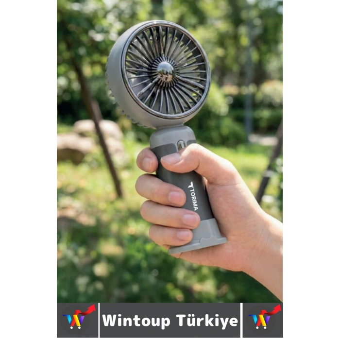 #Vantilatör Kompakt Sessiz Yoğun Üflemeli 6 Kademeli Şarjlı Turbo Mini Masa Üstü El Fanı Vantilatör