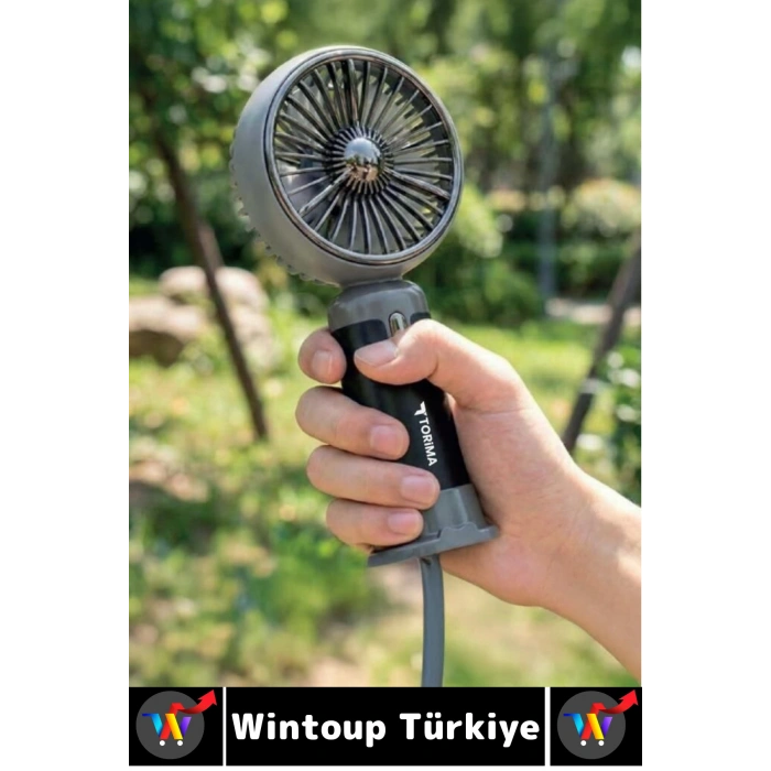 #Vantilatör Kompakt Sessiz Yoğun Üflemeli 6 Kademeli Şarjlı Turbo Mini Masa Üstü El Fanı Vantilatör