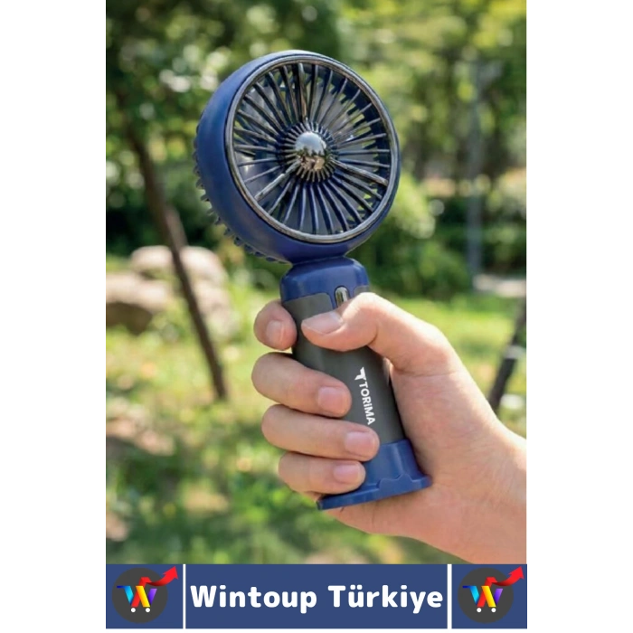 #Vantilatör Kompakt Sessiz Yoğun Üflemeli 6 Kademeli Şarjlı Turbo Mini Masa Üstü El Fanı Vantilatör