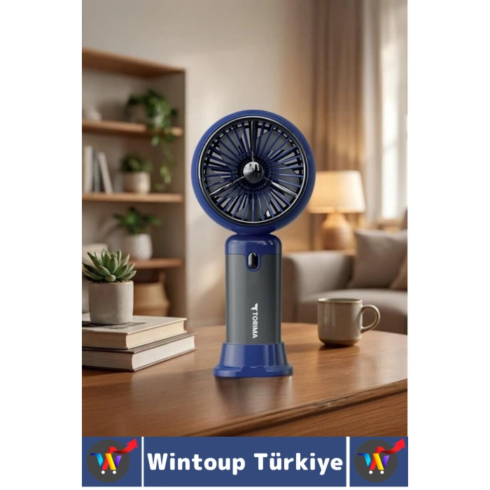 #Vantilatör Kompakt Sessiz Yoğun Üflemeli 6 Kademeli Şarjlı Turbo Mini Masa Üstü El Fanı Vantilatör