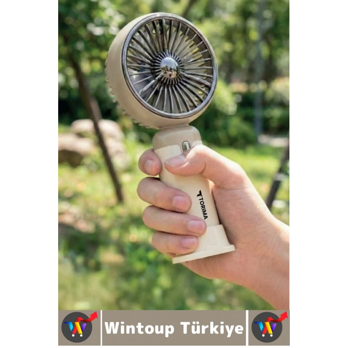 #Vantilatör Kompakt Sessiz Yoğun Üflemeli 6 Kademeli Şarjlı Turbo Mini Masa Üstü El Fanı Vantilatör