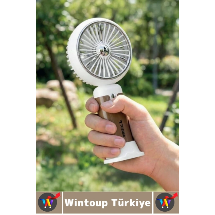 #Vantilatör Kompakt Sessiz Yoğun Üflemeli 6 Kademeli Şarjlı Turbo Mini Masa Üstü El Fanı Vantilatör