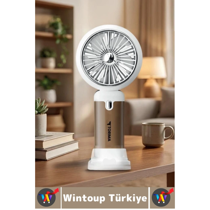 #Vantilatör Kompakt Sessiz Yoğun Üflemeli 6 Kademeli Şarjlı Turbo Mini Masa Üstü El Fanı Vantilatör