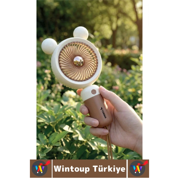 #Vantilatör Sessiz Yoğun Üflemeli 3 Kademeli Telefon Stantlı Şarjlı Şık Mini Masa El Fanı Vantilatör