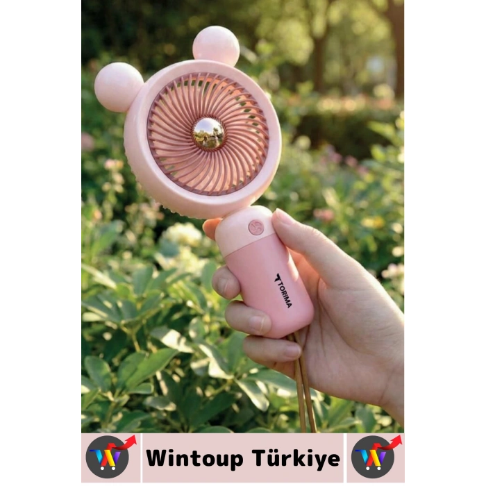 #Vantilatör Sessiz Yoğun Üflemeli 3 Kademeli Telefon Stantlı Şarjlı Şık Mini Masa El Fanı Vantilatör