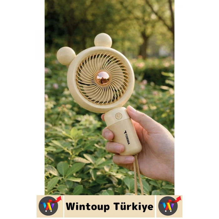 #Vantilatör Sessiz Yoğun Üflemeli 3 Kademeli Telefon Stantlı Şarjlı Şık Mini Masa El Fanı Vantilatör