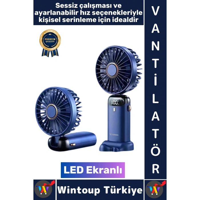 #Vantilatör Kompakt Sessiz Yoğun Üfleme Şarjlı Ayarlanabilir Başlık 5 Kademeli El Fanı Vantilatör