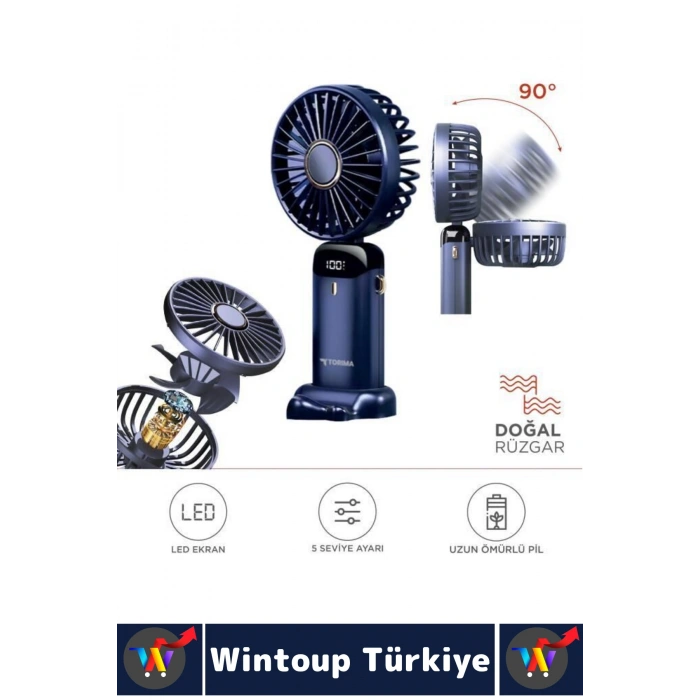 #Vantilatör Kompakt Sessiz Yoğun Üfleme Şarjlı Ayarlanabilir Başlık 5 Kademeli El Fanı Vantilatör