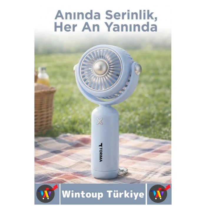 #Vantilatör Kompakt Sessiz Yoğun Üflemeli 3 Kademeli Şarjlı Hareketli Başlık Mini El Fanı Vantilatör