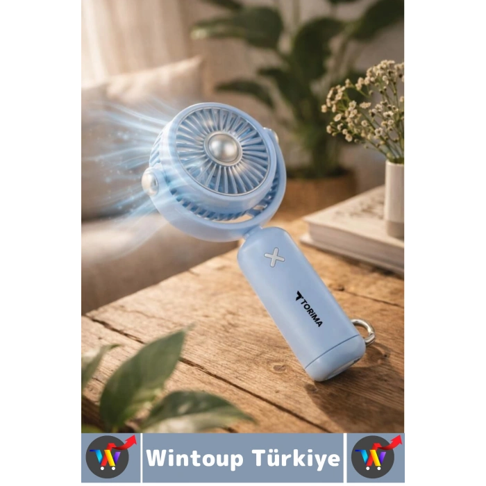 #Vantilatör Kompakt Sessiz Yoğun Üflemeli 3 Kademeli Şarjlı Hareketli Başlık Mini El Fanı Vantilatör