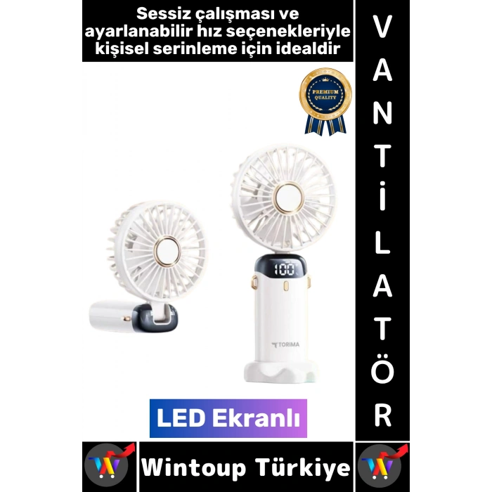 #Vantilatör Kompakt Sessiz Yoğun Üfleme Şarjlı Ayarlanabilir Başlık 5 Kademeli El Fanı Vantilatör