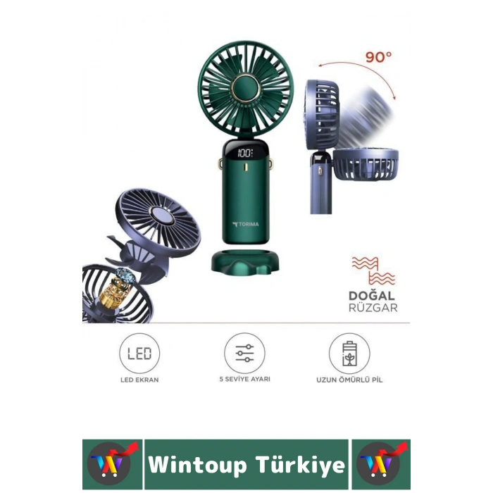 #Vantilatör Kompakt Sessiz Yoğun Üfleme Şarjlı Ayarlanabilir Başlık 5 Kademeli El Fanı Vantilatör