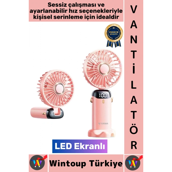 #Vantilatör Kompakt Sessiz Yoğun Üfleme Şarjlı Ayarlanabilir Başlık 5 Kademeli El Fanı Vantilatör