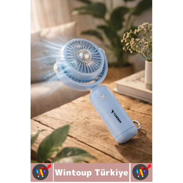 #Vantilatör Kompakt Sessiz Yoğun Üflemeli 3 Kademeli Şarjlı Hareketli Başlık Mini El Fanı Vantilatör