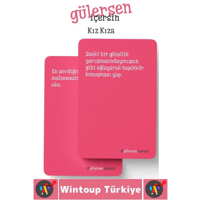 #Oyun Eğlenceli Grup Kamp Ev Arkadaş Ortamı Komik Görev Ceza Kart Oyunu Gülersen İçersin-Kız Kıza