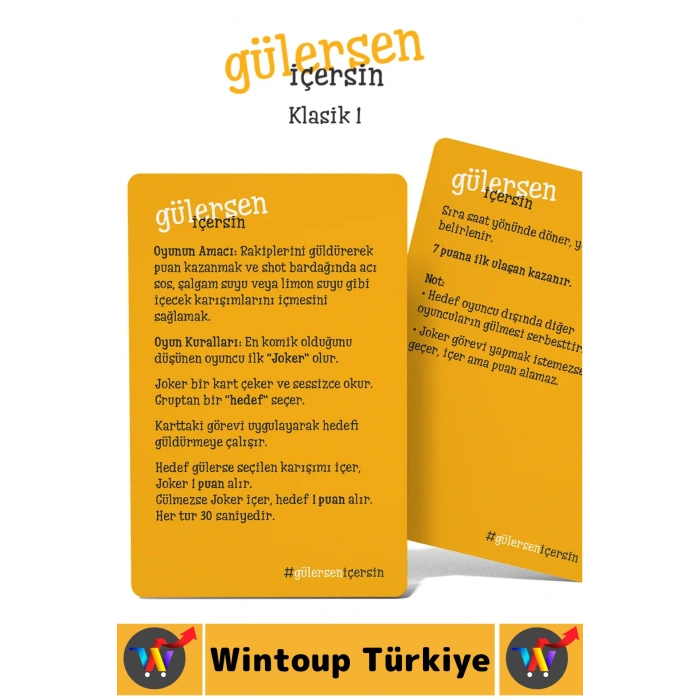 #Oyun Eğlenceli Kız Erkek Grup Arkadaş Ortamı Komik Görev Ceza Kart Oyunu Gülersen İçersin-Klasik 1