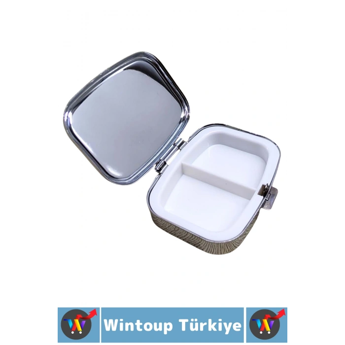 #Hediye Hediyelik Şık İstanbul Temalı 2 Bölmeli Hap Vitamin Tablet İlaç Saklama Kutusu 4 X 5,5 Cm