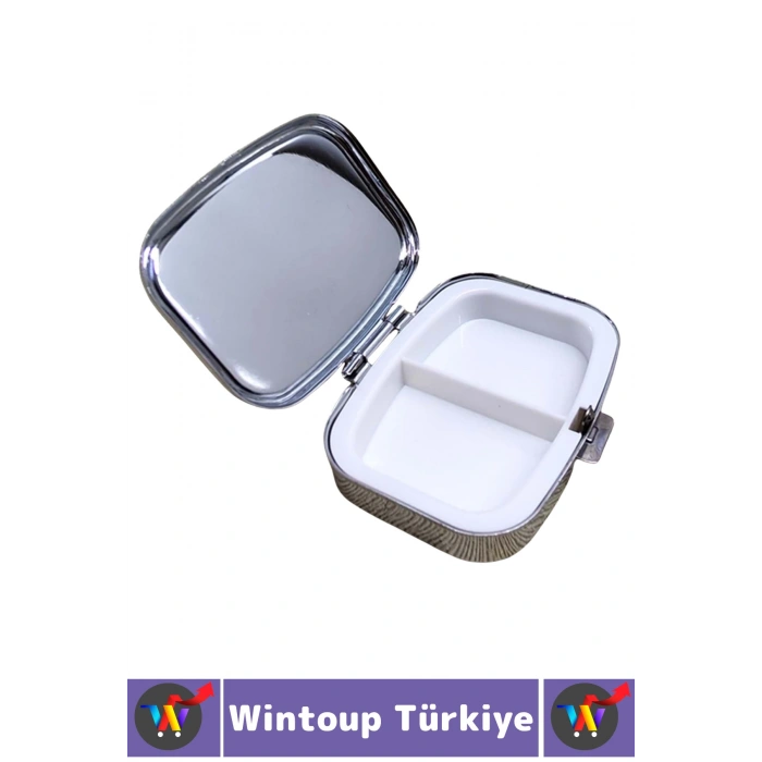 #Hediye Dekoratif Hediye İstanbul Temalı 2 Bölmeli Vitamin Hap Tablet İlaç Saklama Kutusu 5 X 5 Cm