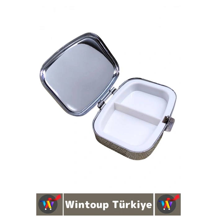 #Hediye Hediye Dekoratif Şık İstanbul Tema 2 Bölmeli Vitamin Hap Tablet İlaç Saklama Kutusu 5 X 5 Cm