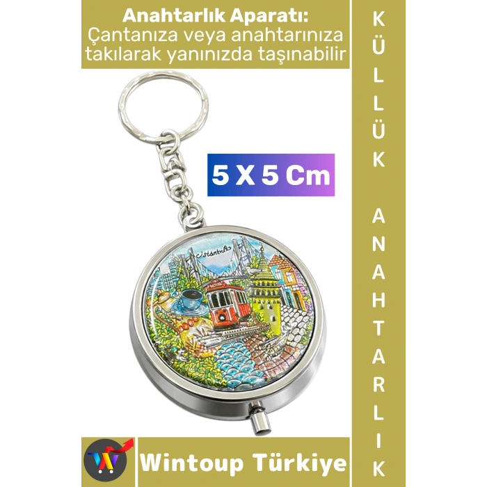#Hediye Dekoratif Hediyelik Koleksiyon İstanbul Temalı Kapalı Alan Cep Küllüğü Anahtarlık 5 X 5 Cm