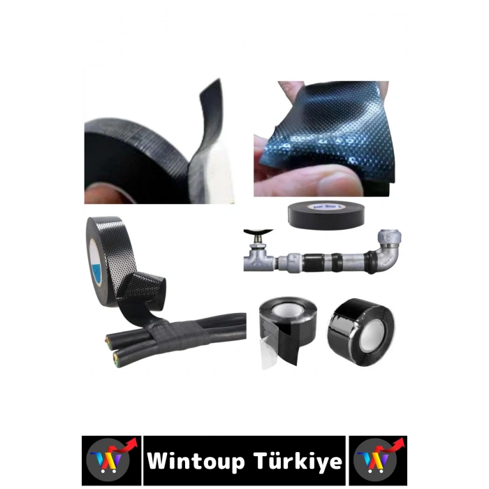 #Bant Yanmaz Su Geçirmez Ekstra Güçlü Yalıtım Kablo Bağlantı Kendinden Eriyen Kauçuk Yalıtım Bant 20 Mm X 3 Metre 2 Adet