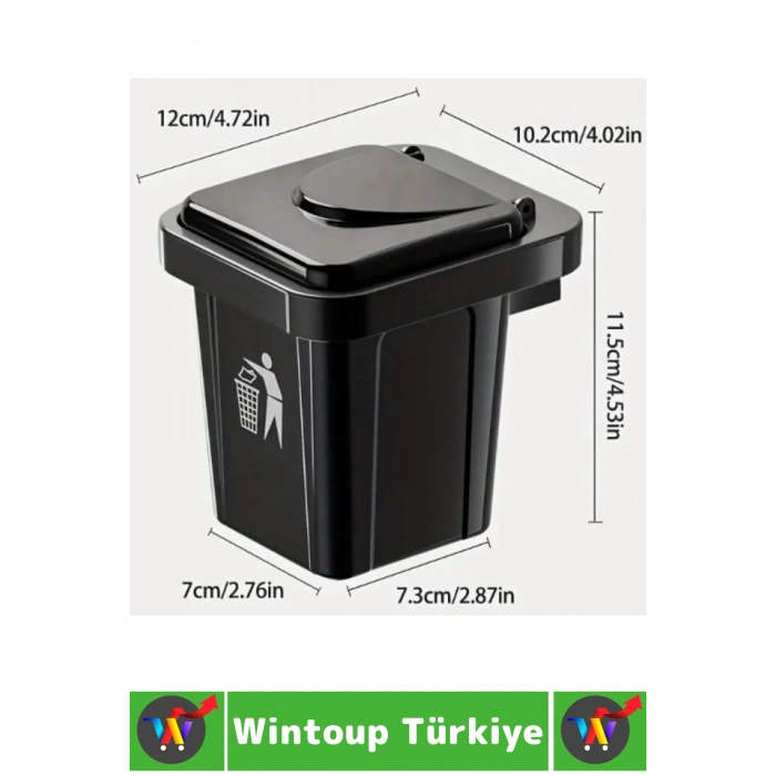 #Küllük Kendinden Yapışkanlı Küllük Dayanıklı Plastik Dekoratif Ev Ofis Kamp Teras Balkon Çıkarılabilir Hazneli Çöp Kovası Tasarımlı Mini Duvar Küllüğü 2 Adet