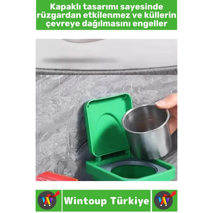 #Küllük Kendinden Yapışkanlı Küllük Dayanıklı Plastik Dekoratif Ev Ofis Kamp Teras Balkon Çıkarılabilir Hazneli Çöp Kovası Tasarımlı Mini Duvar Küllüğü