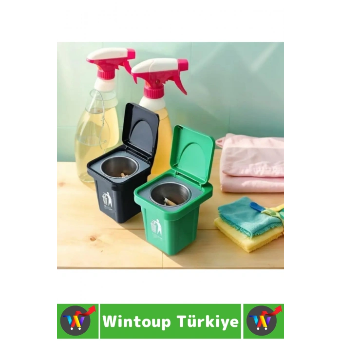 #Küllük Kendinden Yapışkanlı Küllük Dayanıklı Plastik Dekoratif Ev Ofis Kamp Teras Balkon Çıkarılabilir Hazneli Çöp Kovası Tasarımlı Mini Duvar Küllüğü