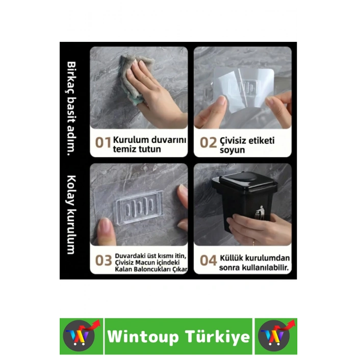 #Küllük Kendinden Yapışkanlı Küllük Dayanıklı Plastik Dekoratif Ev Ofis Kamp Teras Balkon Çıkarılabilir Hazneli Çöp Kovası Tasarımlı Mini Duvar Küllüğü