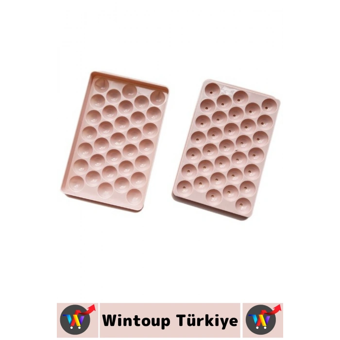 #BuzKalıbı Soğuk Kahve İçecek Detoks Kokteyl 33 Adet Kapasiteli Pratik Yuvarlak Buz Yapma Kalıbı 17 X 10 Cm 2 Adet