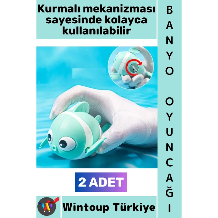 #BebekOyuncağı Çocuk El Göz Koordinasyon Motor Becerisi Gelişimi Banyo Havuz Sahil İlgi Çekici Sevimli Balık Bebek Banyo Oyuncağı 2 Adet