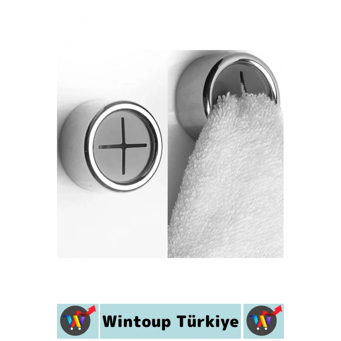 #Askı Montajsız Kendinden Yapışkanlı Kaydırmaz Mutfak Banyo Balkon Bez Lif Küçük Aksesuar Krom Kaplama Şık Estetik Pratik Tak Çıkar Havlu Askısı 1 Adet