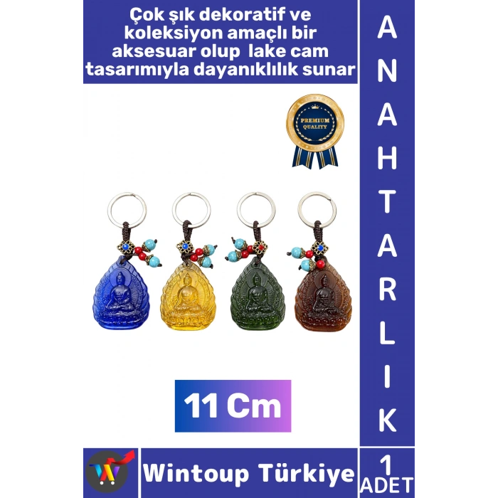 #Hediye Hediyelik Aksesuar Dekoratif Koleksiyon Kırılma Çizilmeye Dayanıklı Lake Cam Uyanış Aydınlanma Sembolü Tarihsel Çok Şık Buda Büstü Anahtarlık 11 Cm
