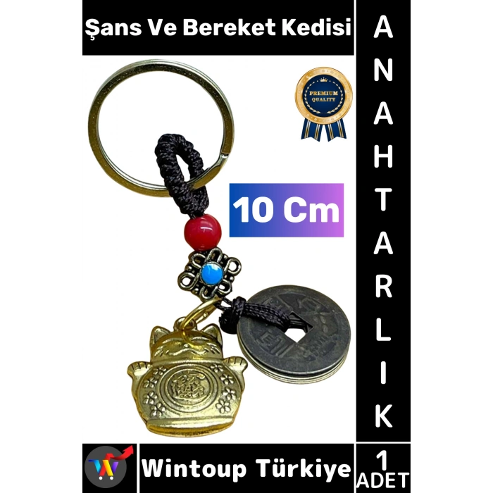 #Hediye Dekoratif Hediyelik Ev Ofis Meditasyon Ruhsal Denge Geleneksel Japon Kültürü Kötü Enerjiden Kurtulma Zenginlik Bolluk İnancı Çok Şık Şans Bereket Kedisi Anahtarlık 10 Cm