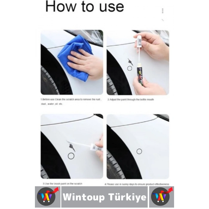 #OtoBoya Otomobil Bakım Araç Kaporta Onarıcı Taş İzi Çizik Giderici Parlaklık Kazandırıcı UV Korumalı Tamir Boyası Hassas Fırçalı Gri Renk Rötuş Kalemi