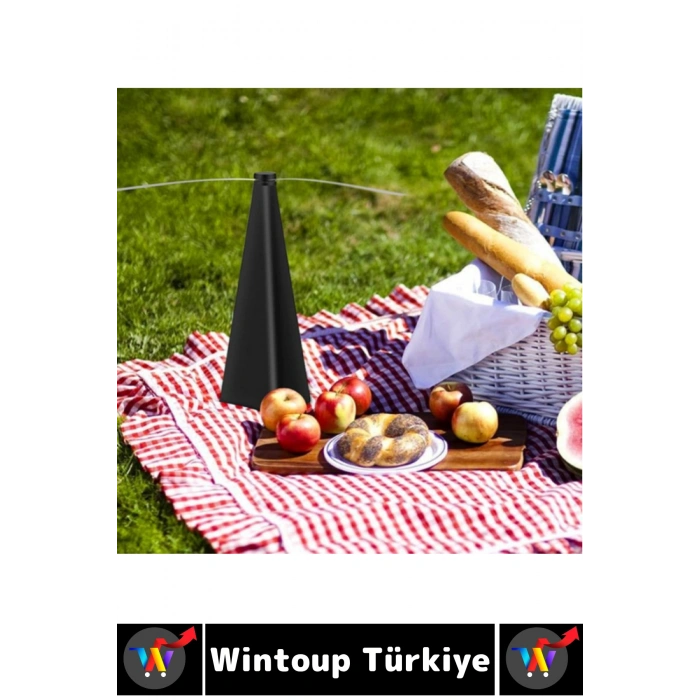 #SinekKovar Kamp Outdoor Piknik Restoran Ev Oda Banyo Mutfak Piramit Gövde PVC Kanat Pervane Masa Üstü Taşınabilir Pratik Pilli Sinek Kovucu Makine 25 Cm